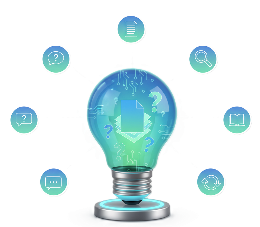 question mark and servers symbolizing oVirt FAQ section